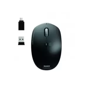 Image of Port Designs 900707 mouse Ambidextrous Bluetooth + USB Type-A Optical 2400 DPI