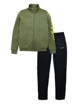 Image of adidas Younger Boys Tracksuit, Green, Size 10-11 Years