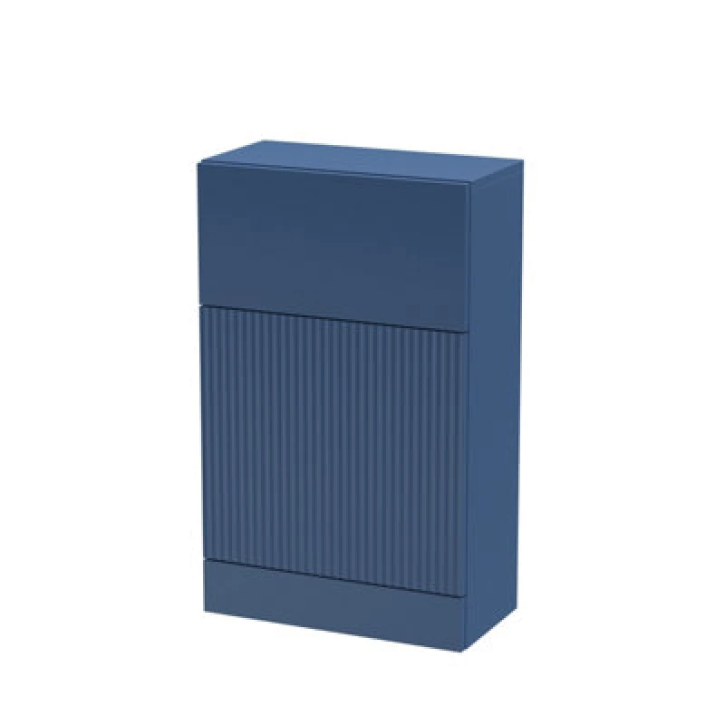 Image of Hudson Reed Fluted Floor Standing Wc Unit, Back To Wall Wc Units For Modern Bathroom, Satin Blue, 500mm
