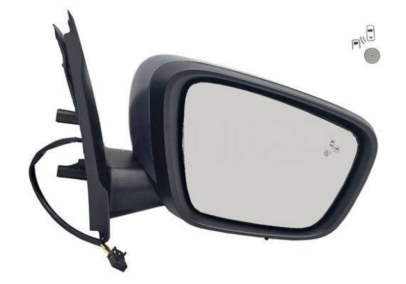 Image of ALKAR 9242203 Wing mirror Right, Electric, Convex, primed Outside Mirror (50)