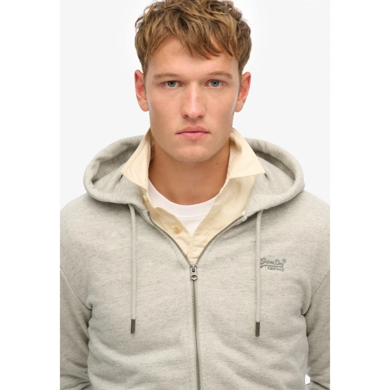 Image of Superdry Basic Zip Hoodie Varsity Grey male Medium