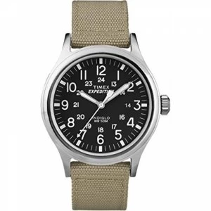 image of Timex T49962Expedition Scout Watch with Beige Nylon Strap