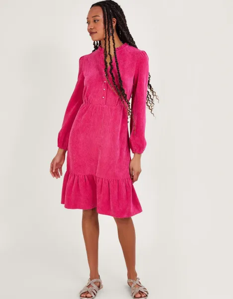 Image of Cord Buttoned Dress