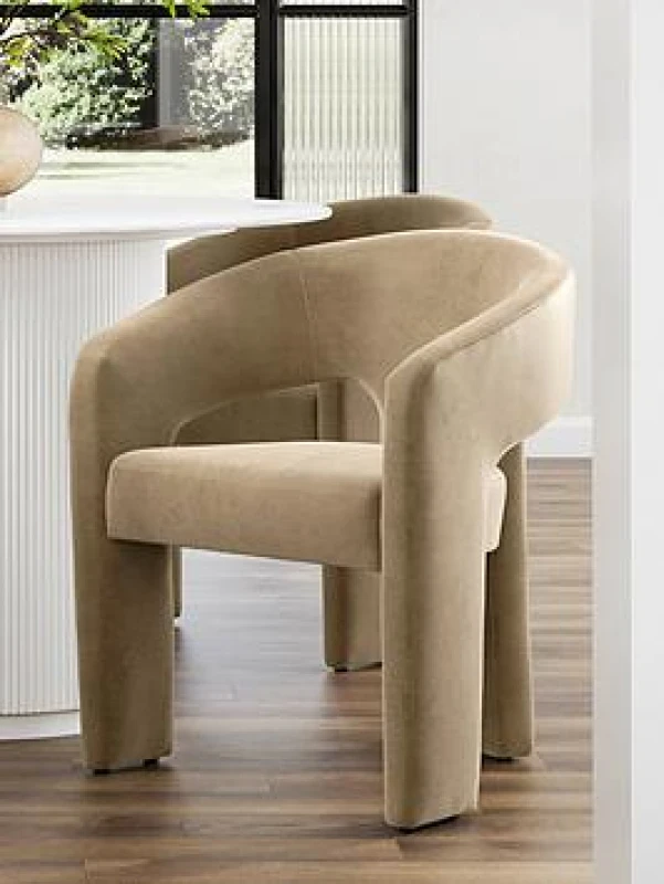 Image of Isolde Velvet Sculptural Dining Chair