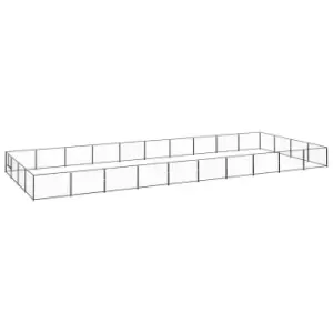 Image of Vidaxl Dog Kennel Black 40 M Steel