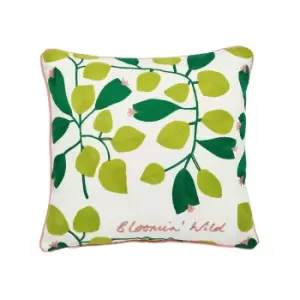 image of Scion Bloomin Wild Cushion 45cm x 45cm, Mint Leaf