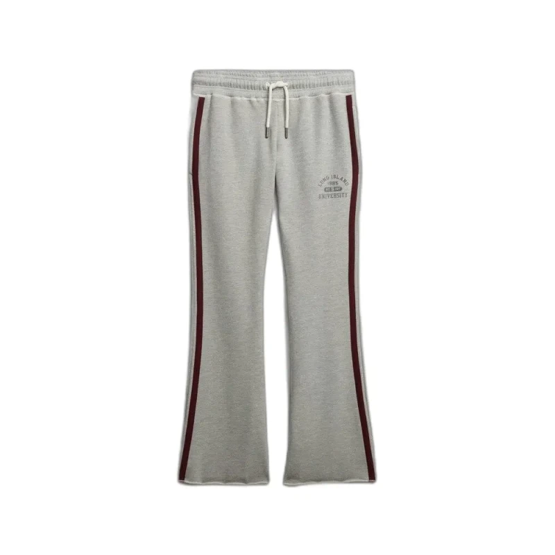 Image of Superdry Womens flared joggers Superdry Athletic Essentials Stripe Gris Female M