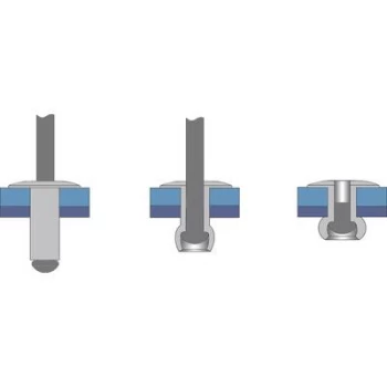 Image of Bralo S1030004812 Blind rivet (Ø x L) 4.8mm x 12mm Steel Aluminium 25 pc(s)