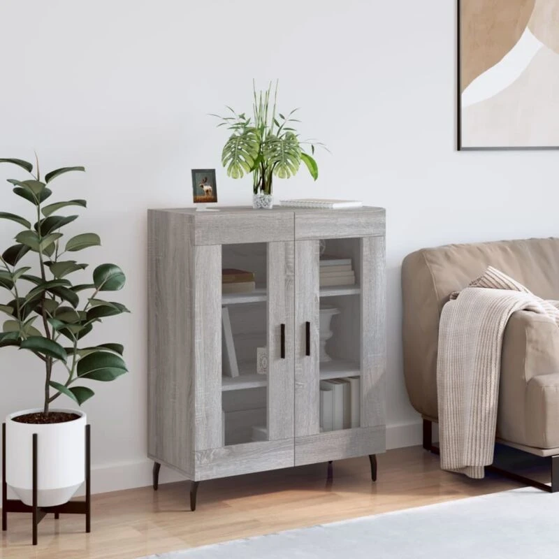 Image of VIDAXL Vidaxl - Sideboard Grey Sonoma 69.5x34x90cm Engineered Wood 8720845864132