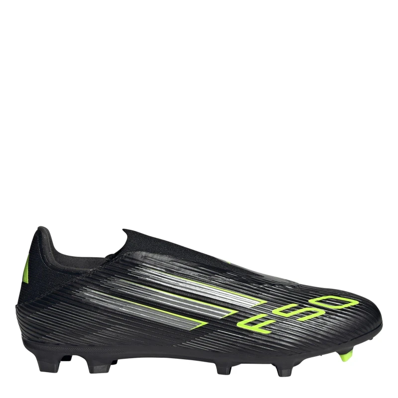 Image of adidas F50 League Laceless Adults Firm Ground Football Boots Black/Lemon male 11 (46)