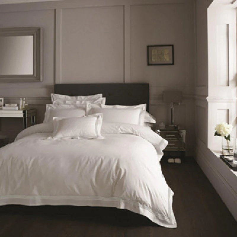 Image of Smart Living Smart Living Hotel Quality Polycotton Duvet Cover With Pillowcases in Grey Size: Single Grey Single Unisex 5051346368236