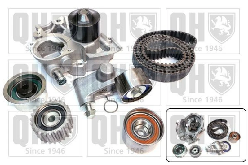 Image of QUINTON HAZELL Water pump and timing belt kit QUINTON HAZELL QBPK7683