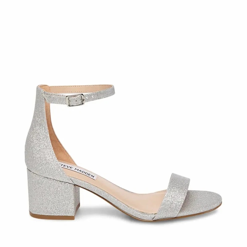 Image of Steve Madden Womens heeled sandals Steve Madden Irenee-G Argente Female 37