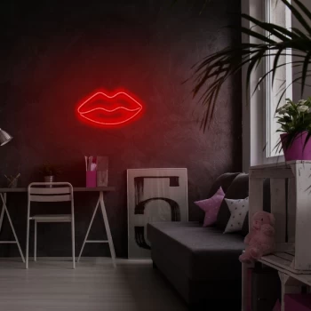 image of Lips - Red Red Wall Lamp