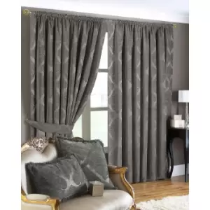Image of Riva Home Winchester Pencil Pleat Curtains (66x72 (168x183cm)) (Mocha)