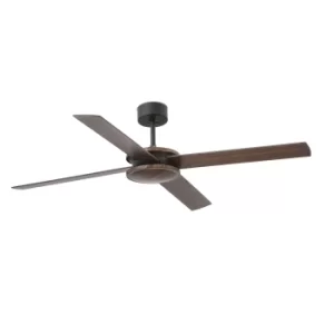 Image of Polea Ceiling Fan 132cm Brown 4 Blades
