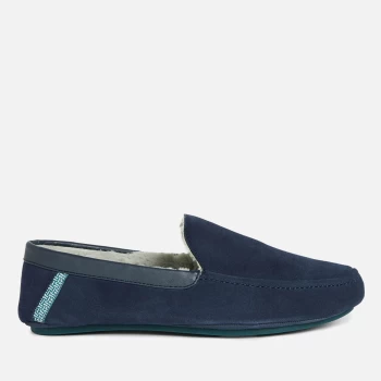 Image of Ted Baker Mens Valant Suede Mocassin Slippers - Navy - UK 10