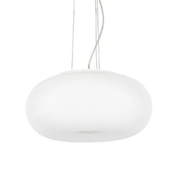 image of Ulisse 3 Light Large Globe Ceiling Pendant White, E27