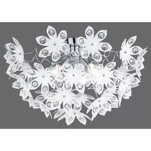 image of Blowball Modern 3 Light Ceiling Light Chrome