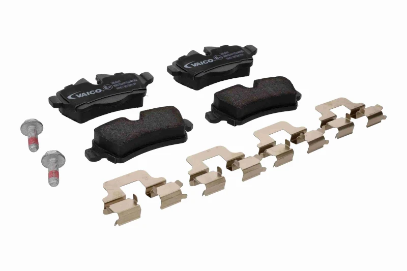 Image of VAICO V20-8161 Brake pad set Rear Axle, prepared for wear warning indicator, Q+, original equipment manufacturer quality Brake Pad Set,disc brake (40