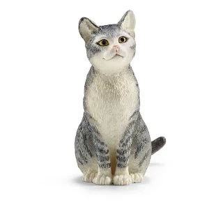 Image of SCHLEICH Farm World Cat Sitting Toy Figure
