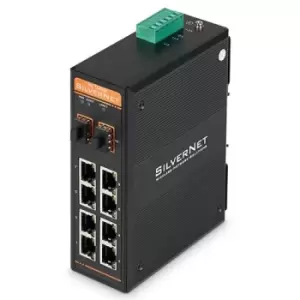 image of SilverNet SIL 73208P network switch Unmanaged L2 Gigabit Ethernet (10/100/1000) Power over Ethernet (PoE) Black