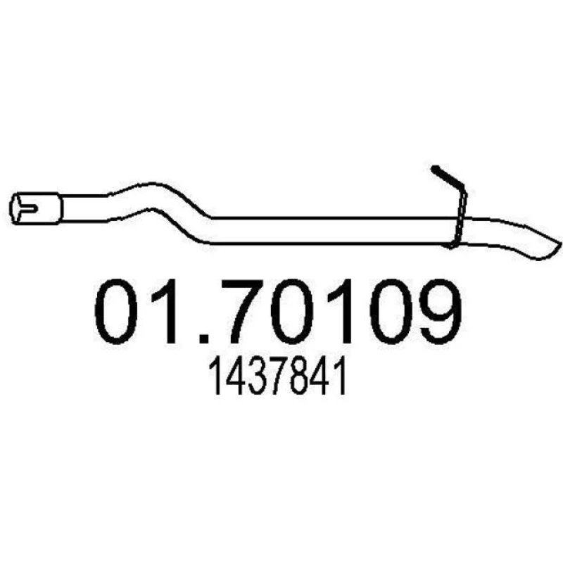 Image of MTS 01.70109 Exhaust Pipe Rear, Length: 880mm Exhaust Pipe (17)