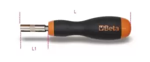 Image of Beta Tools 851 165 1/4" Hex Drive Magnetic Bit Holder Stubby L: 165mm L1: 45mm
