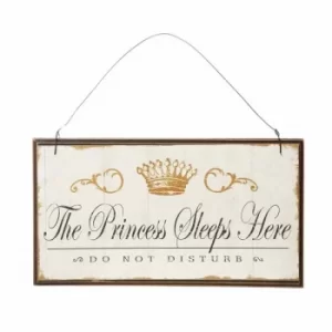 image of Vintage Princess Sleeps Here Small Sign by Heaven Sends