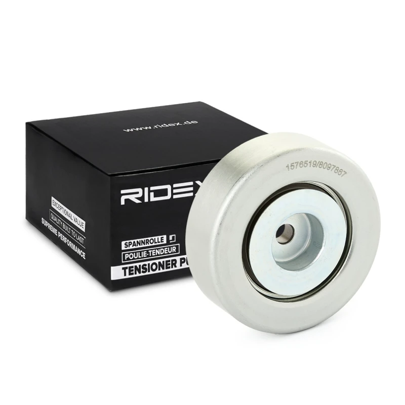 Image of RIDEX 312D0018 Idler Pulley Metal Deflection/Guide Pulley,v-ribbed belt (312)
