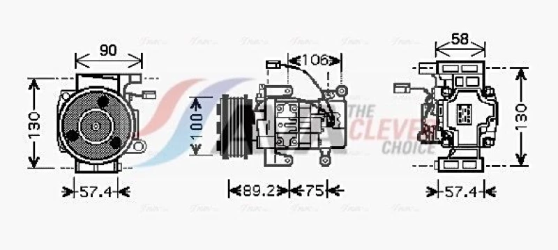 Image of Air conditioning compressor AVA COOLING SYSTEMS MZAK208