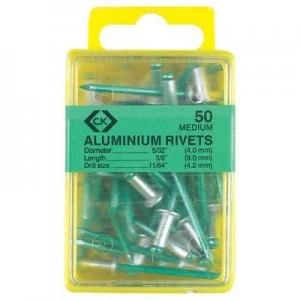 Image of C.K. T3819A 508 Blind rivet (Ø x L) 4mm x 6mm Aluminium Aluminium 50 pc(s)