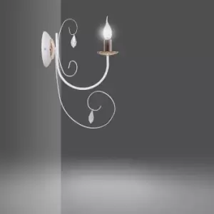 Image of Foreman White Candle Wall Lamp 1x E14