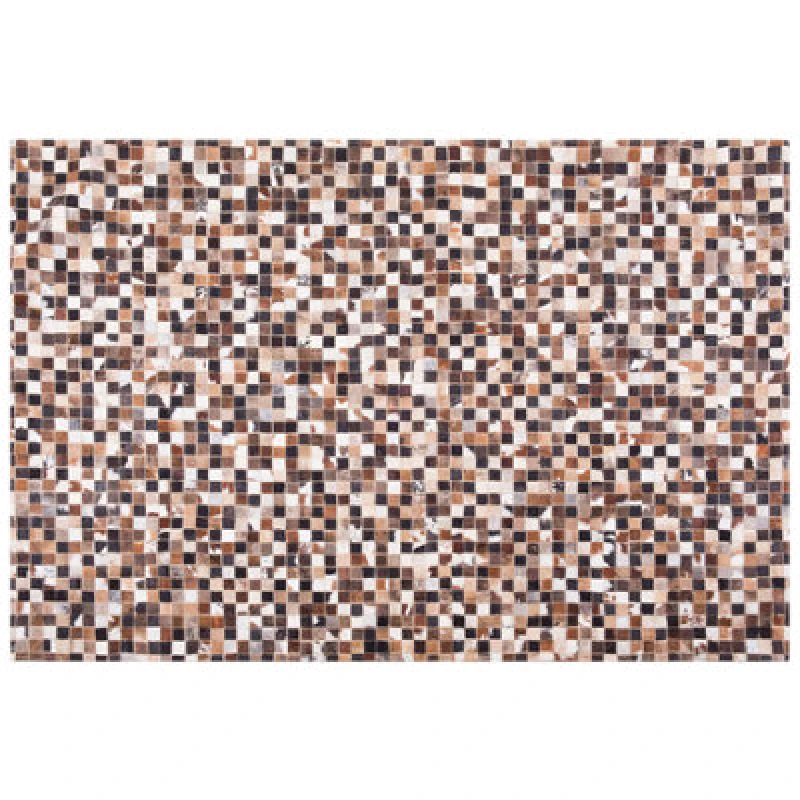 Image of Beliani Rug Konya Brown 160 X 230 Cm Leather