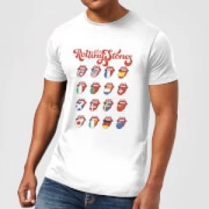 Image of Rolling Stones International Licks Mens T-Shirt - White - 3XL