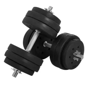 image of Homcom 30Kg Adjustable Dumbbells Weight Set Hand Weight For Body Fitness