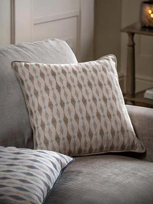 Image of Crossland Grove Vulcan Embellished Cushion Natural 5.06109E+12