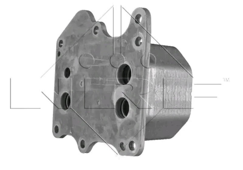Image of NRF 31239 Oil Cooler without filter, with gaskets/seals, EASY FIT Aluminium Oil Cooler,engine oil (469)