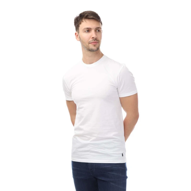 Image of Polo Ralph Lauren Mens 3 Pack Crewneck T-Shirts - White/White/White - L Multi Tops male 714830304003 L