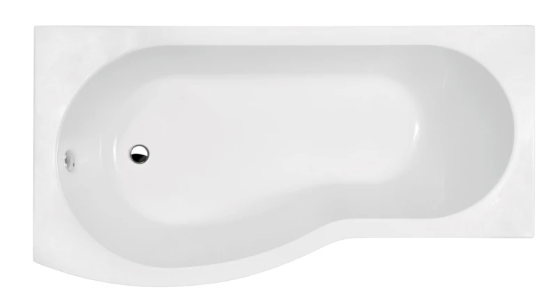 Image of Balterley B Shape Left Hand Shower Bath Tub Leg Set 1700mm White unisex