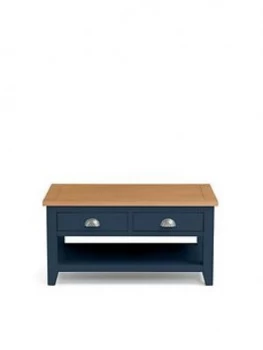 image of Julian Bowen Richmond Ready Assembled Storage Coffee Table - Midnight Blue