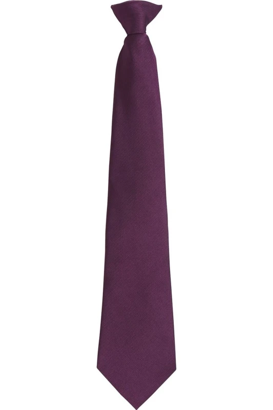 Image of Premier Premier Colours Fashion Plain Clip-On Tie in Purple Purple One Size Unisex 5063470683499