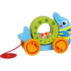 Image of Wooden Pull Along Rolling Dolphin