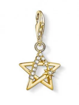 image of Thomas Sabo Gold Plated Sterling Silver Star Charm