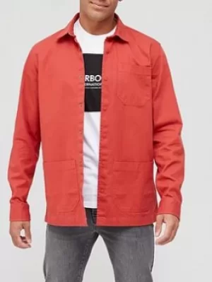 Image of Barbour International Worker Overshirt, Red, Size XL, Men