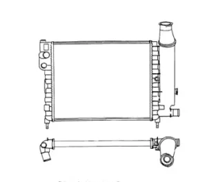 Image of NRF 58814 Engine Cooling Radiator Aluminium Mechanically jointed cooling fins