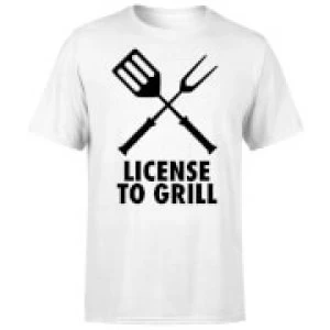 Image of License to Grill T-Shirt - White - 3XL