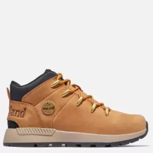 Timberland Youth Sprint Trekker Mid Top Trainers - Wheat Nubuck - UK 13 Kids