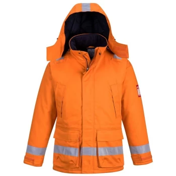 Image of Portwest FR59ORRS - sz S FR Anti-Static Winter Jacket - Orange