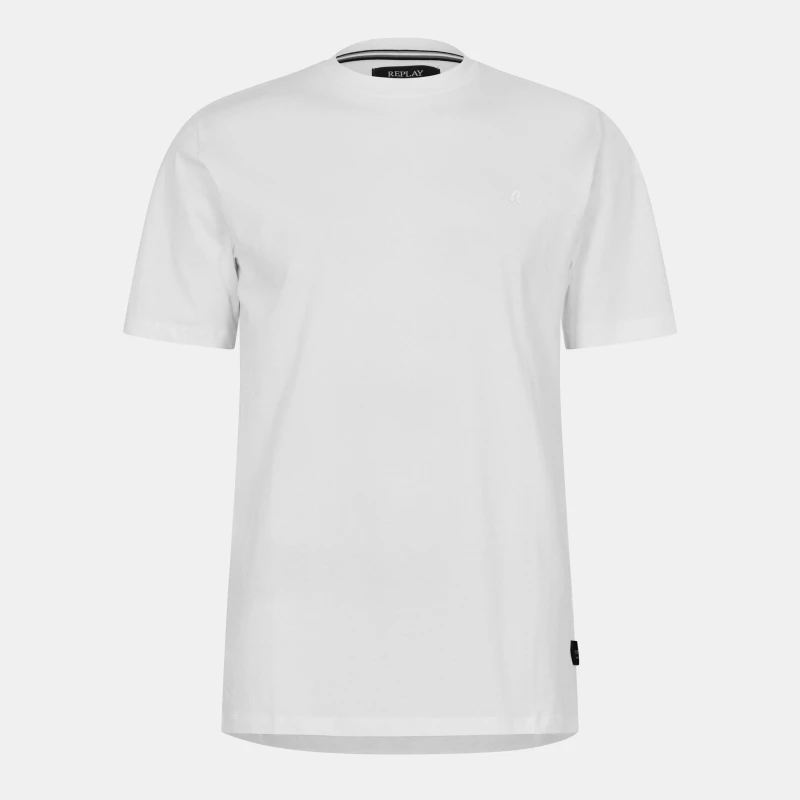 Image of Replay Mens Regular Fit T-Shirt 011 White male L